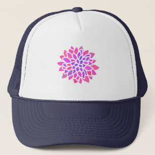 Casquette Fleur Hippie rose Rétro Moderne
