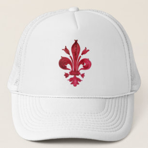 CASQUETTE FLEUR ROUGE DE LISE