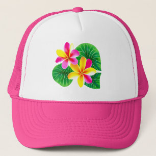 Casquette Fleurs de la Plumeria tropicale