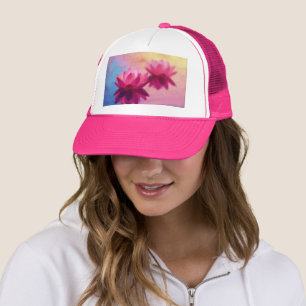 Casquette Fleurs de Lotus Abstraites colorées