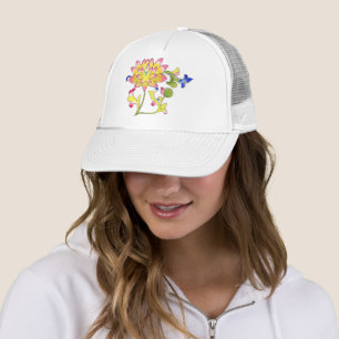 Casquette Fleurs de lotus et vigne