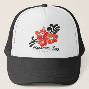 Casquette Fleurs d'Hibiscus rouge Hawaii