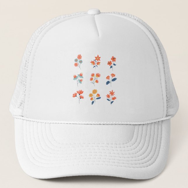 Casquette Fleurs fleurs sauvages Botanique (Devant)