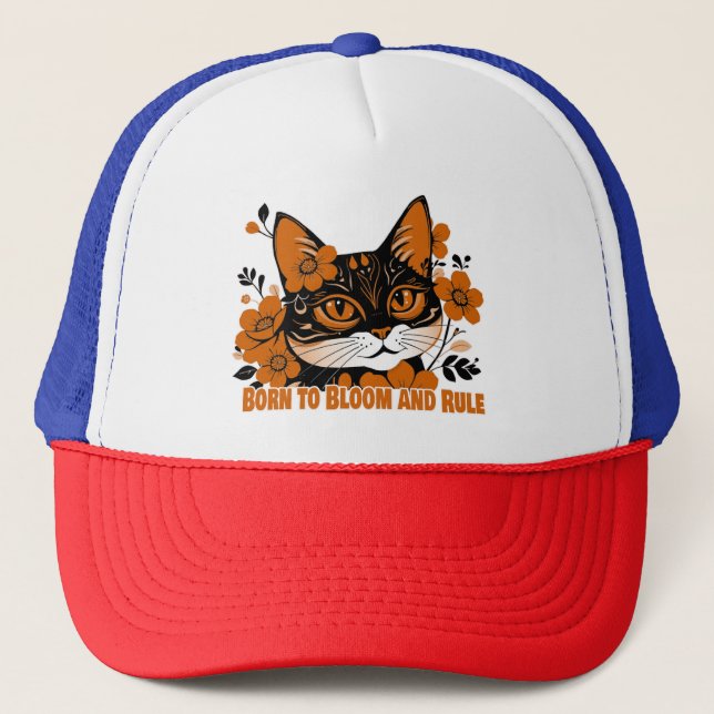 Casquette Floral Cat  (Devant)