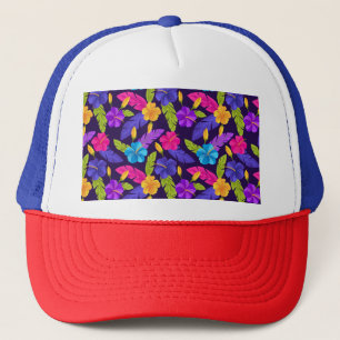 Casquette Floral Colorful Feuilles Fleurs Motif-23