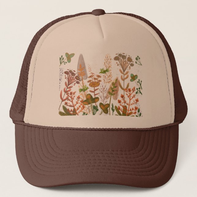 Casquette floral minimaliste (Devant)