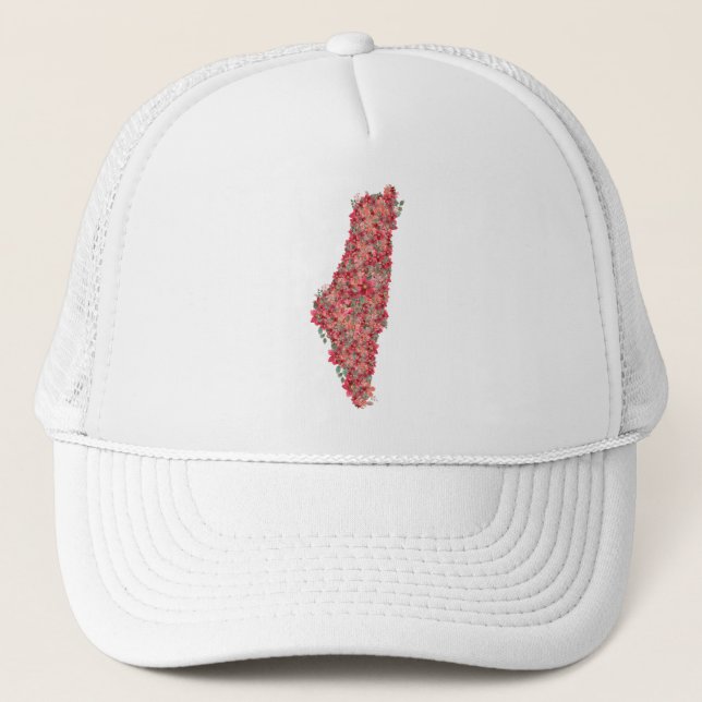 Casquette Floral Palestine carte la liberté artistique pour  (Devant)