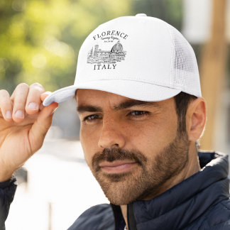 Casquette Florence Italy Tuscany Region Vintage Landscape