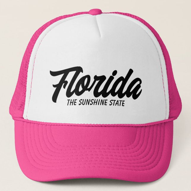 Casquette Floride la typographie de script d'état de soleil (Devant)