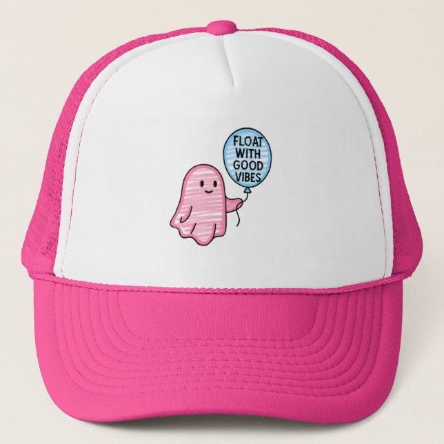 Casquette Flotte avec de bonnes vibes joli design boo mignon (Devant)