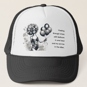 Casquette Flotter À Travers Le Chaos Avec Des Ballons - Drôl