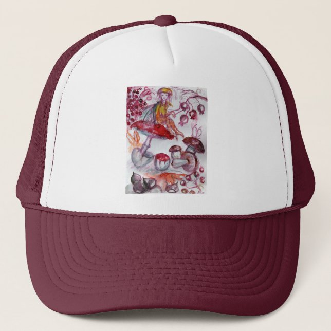 Casquette FOLLET MAGIQUE DE CHAMPIGNONS Imaginaire Floral Ro (Devant)