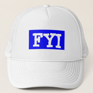 Casquette For Your Information de FYI de Msg des textes de ~