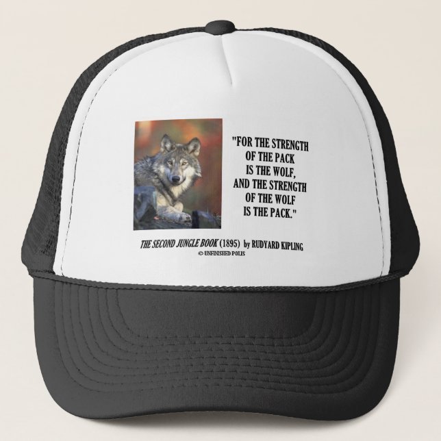 Casquette Force de Rudyard Kipling de la citation de loup de (Devant)
