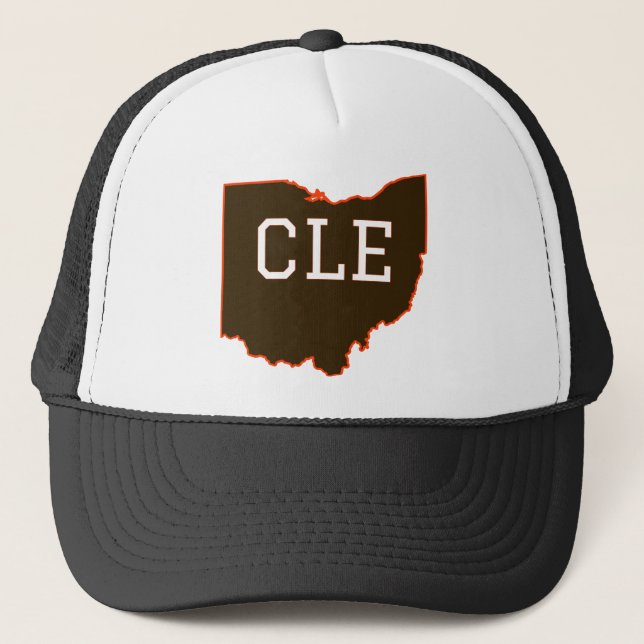 Casquette Forme d'état CLE Cleveland Ohio (Devant)