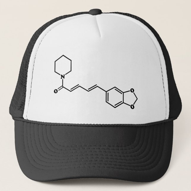 Casquette Formule chimique moléculaire de poivre noir Piperi (Devant)