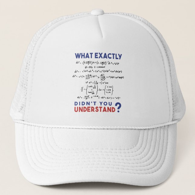 Casquette Formule physique : blague (Devant)