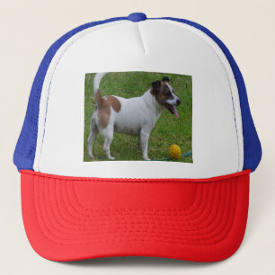 Casquette Fox Terrier Avec Son Bal Jaune, Chapeau De Camion