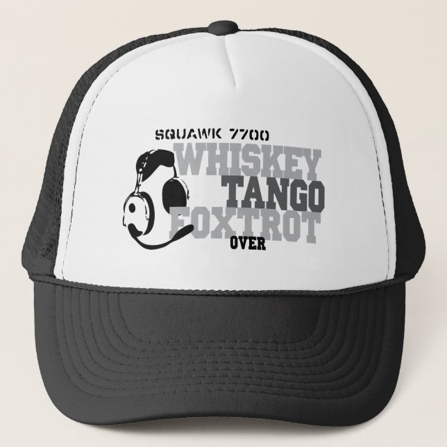 Casquette Fox-trot de tango de whiskey - humour d'aviation (Devant)