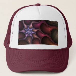 Casquette Fractale coloré abstrait rayé brillant magique