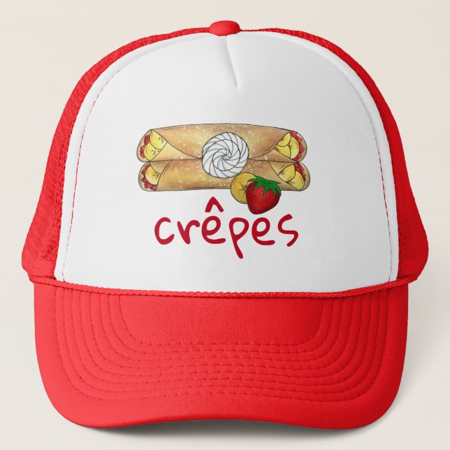 Casquette Fraise Banana Crêpe Crêpe Crêpe Crêpe Cuisine Fran (Devant)