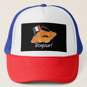 Casquette Français Croissant Lover France Drapeau Francophil