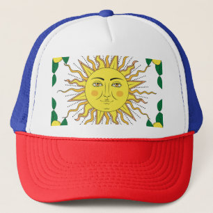 Casquette Fruits de citron tropicaux, Face Soleil.