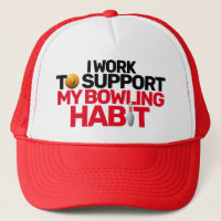 Funny Bowler Travaille Pour Soutenir Bowling Habit