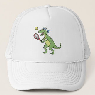 Casquette Funny Cartoon T-Rex Playing Tennis Dinosaur