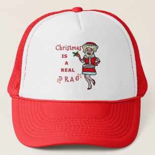 Casquette Funny Christmas Bah Humbug Père Noël dans Drag