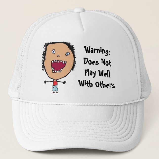 Casquette Funny Crazy Face Kid Art (Devant)