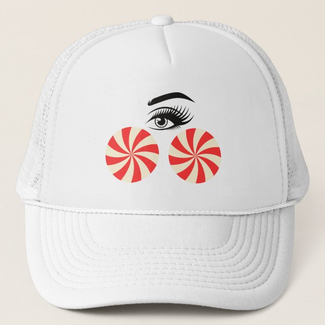 Casquette Funny Eye Candy Hat for Women (Devant)