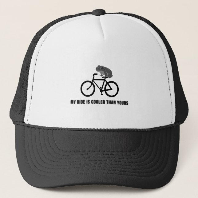 Casquette Funny Frog on Bike T-Shirt | Cool Cycling Animal  (Devant)