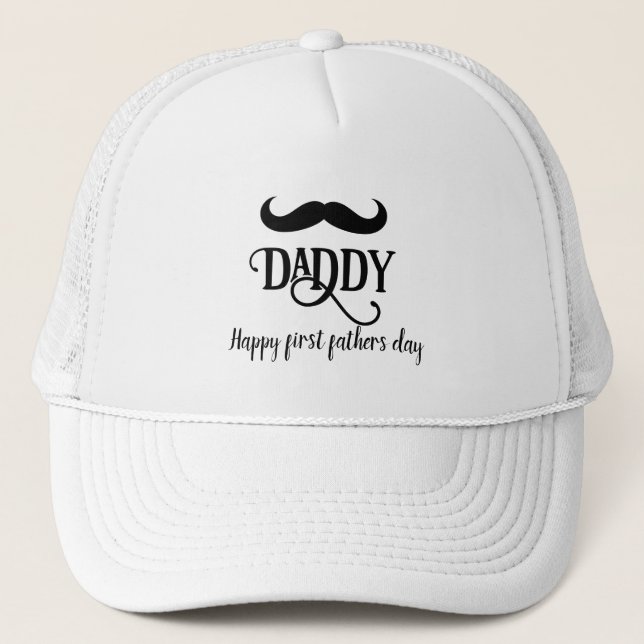 Casquette Funny Happy première fête des pères personnalisée (Devant)