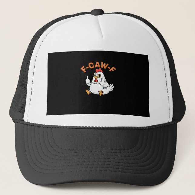Casquette Funny Meme F-Caw-F Chicken (Devant)