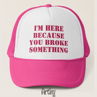 Casquette Funny Phrase Handyman Dad Joke Pink