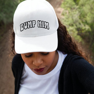 Casquette Funny Retro Dump Him Breakfce Divorce Blanc & Noir