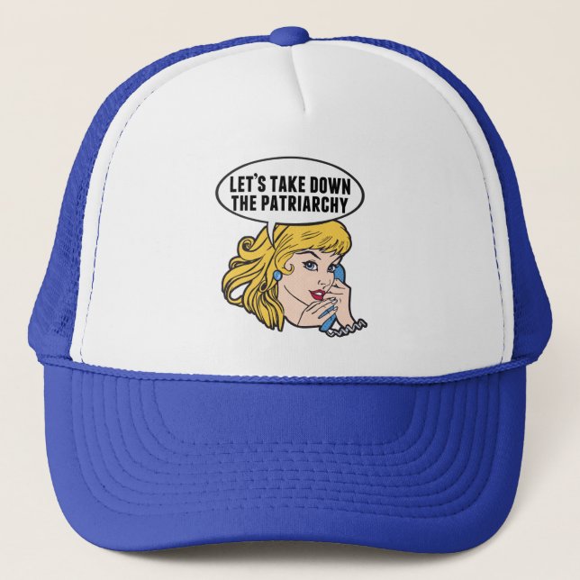 Casquette Funny Retro féministe Pop Art Anti Patriarchie (Devant)