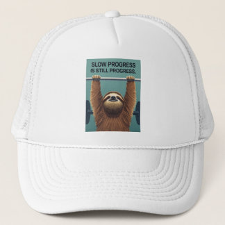 Casquette Funny Sloth Gym Motivation Poster - Slow Progress 