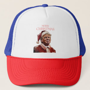 Casquette Funny Trump Santa Claus Carte de Noël