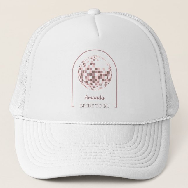 Casquette Future mariée disco rose boogie (Devant)