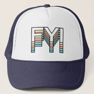 Casquette FYI Pastel Retro Esthétique Moderne Typographie