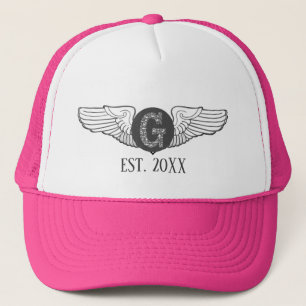 Casquette G Ailes de pilote d'aviation monographique personn
