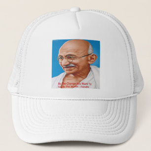 Casquette Gandhi & Devenez le Changement Citation