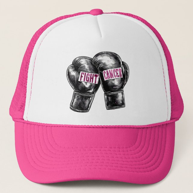 Casquette Gants de boxe de lutte contre le cancer du sein (Devant)