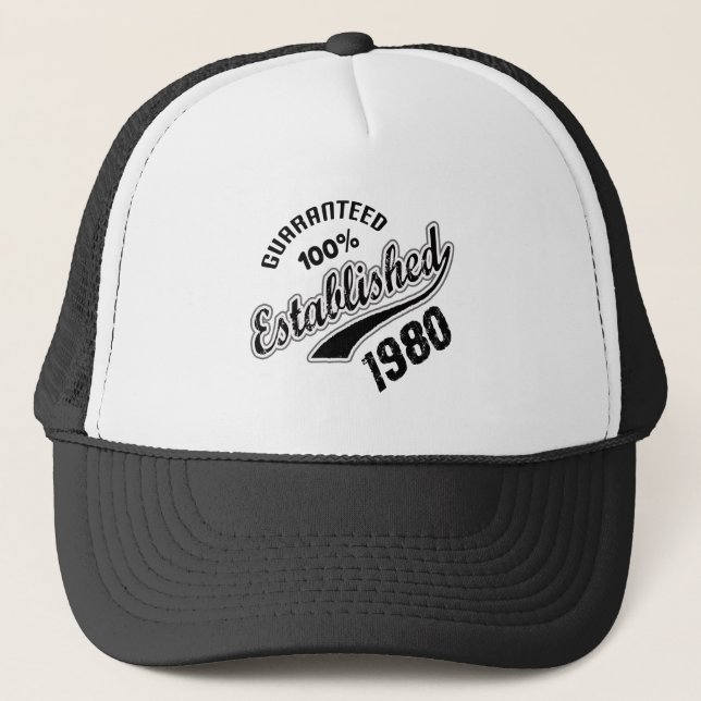 Casquette Garantie 100% Établie en 1980 (Devant)