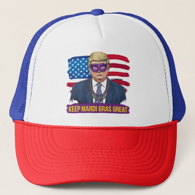 Casquette Garder Mardi Gras Grand Amusant Trump Mardi Gras 2 (Devant)