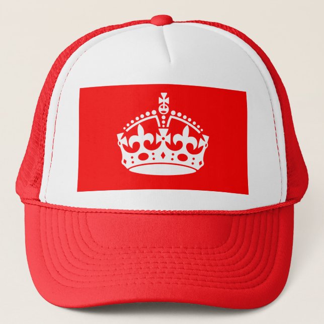 Casquette GARDER SON CALME COURONNE sur décoration rouge (Devant)