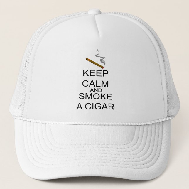 Casquette Gardez le calme et fumez un cigare (Devant)