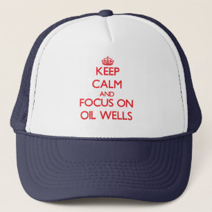 Casquette gardez le calme ET LE FOYER SUR des puits de